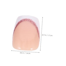 minkissy Box Leaf Glitter Fake Nails Stylish Press Nails Kit for Women Girls Ladies