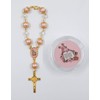 SUSIE'S GARDEN 12 Baby Pink Bible Rosary Beads Beaded Pink