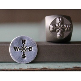 8mm Compass Metal Punch Design Jewelry Stamp