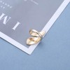 Vacaonio Minimalist Open Gold Adjustable Chunky Ring Polished Dome Teardrop