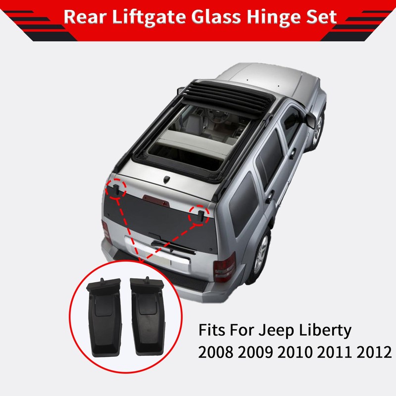 MCMMLDM Rear Window Hinge Liftgate Glass Hinge Set Left &