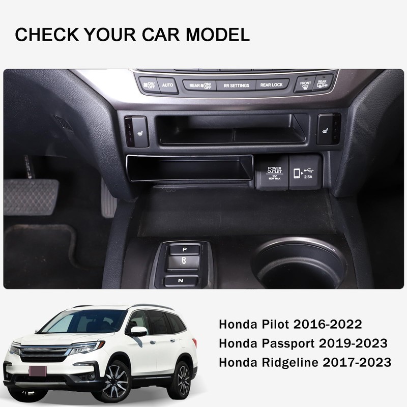 HIRUFAIT Center Console Organizer Tray for Honda Pilot 2016-2022/ Ridgeline