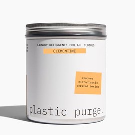 Plastic Purge Clementine 2-in-1 Detox Laundry Detergent Remove Microplastic Derived Toxins | Zeolite Based Formula | Natural Scent from Essential Oils | Eco Wash for BPA Toxin Removal | 15 loads