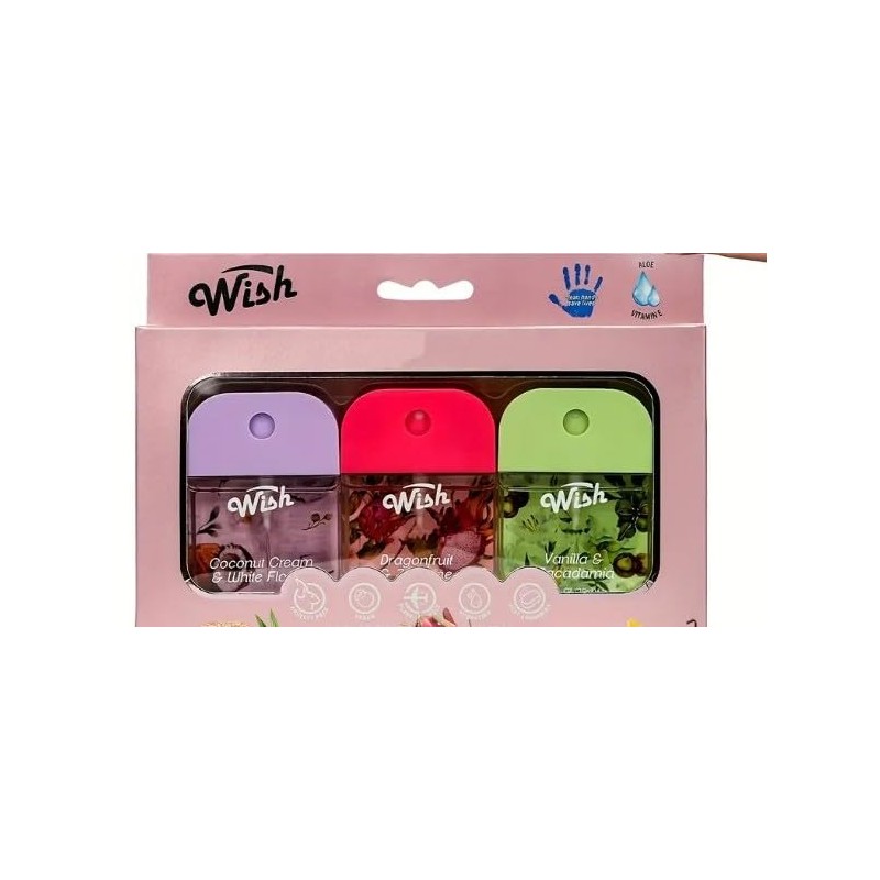 Generic Hand Sanitizer Gift Set, 3-Piece, Coconut Cream, Dragonfruit and