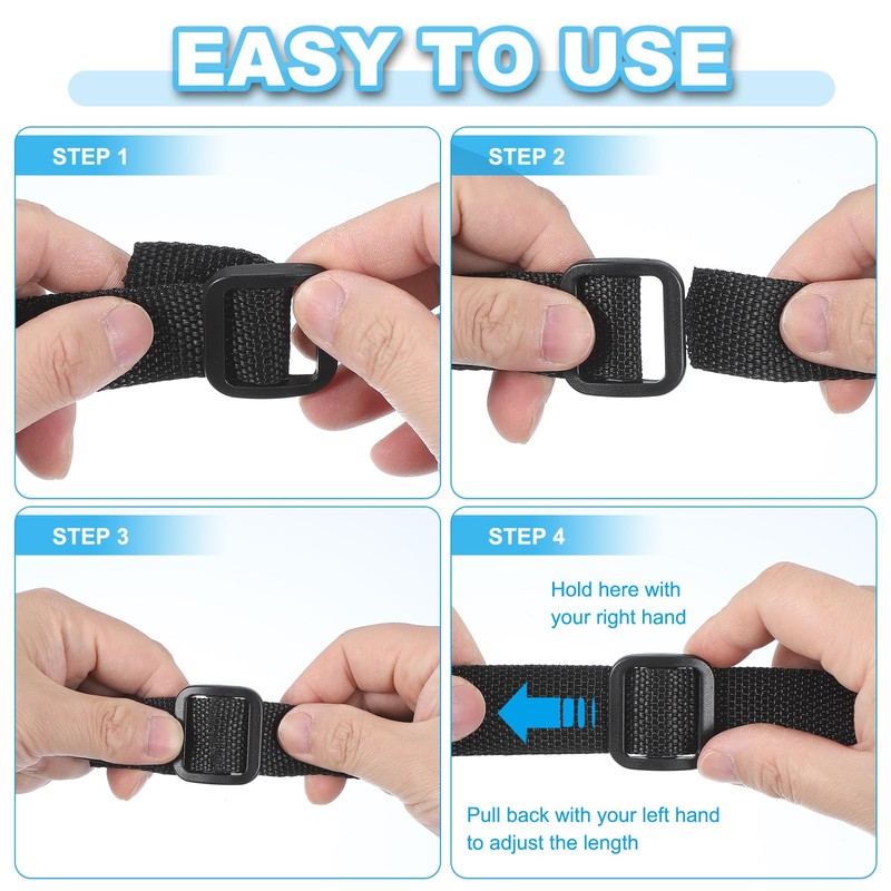 PATIKIL Plastic Slide Buckle 1 Inch(25mm), 20 Pack Rectangle Tri-Glide