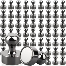 54 Pcs Super Strong Magnetic Pins, Magnetic Push Pins, Strong Neodymium Magnets, Magnets, Strong, Cute Fridge, Compatible Photos, Maps, Adsorption Bulletin Boards, Offices, Whiteboards, Magnets, Super