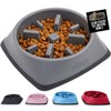 GORILLA GRIP Patent Pending Slow Feeder Dog Bowls, Interactive Puzzle