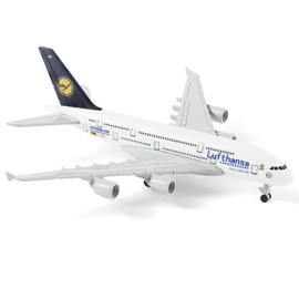 QIYUMOKE 1/400 A380 Metal Model for Lufthansa Airbus A380 with Wheels (15.5 cm) Suitable for Aviation Enthusiasts to Display, Also Can Be Used as a Gift or Decoration