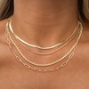 Layered Gold Necklaces for Women, 14K Gold Plated Stackable Necklace