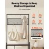 70.9 in Freestanding 4-Tier Shoe Rack Organizer with Hooks Side