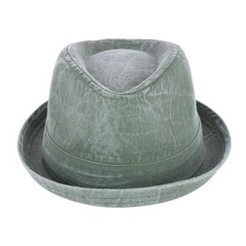 Epoch hats company - Sombrero Fedora de algodón lavado para hombre, Verde -Oliva, M