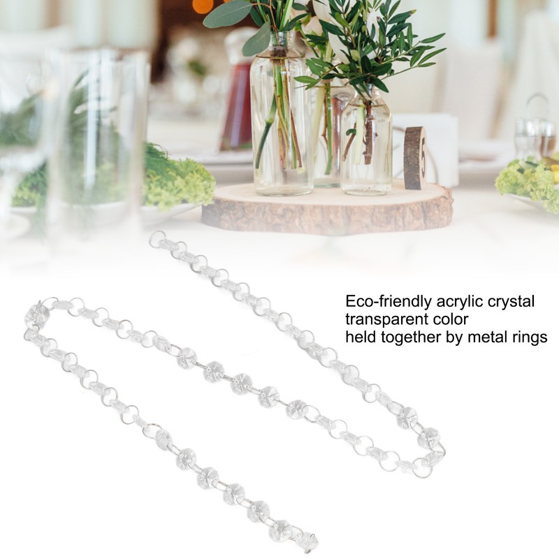 10pcs Crystal Chain Crystal Garland Strand Assemblable Acrylic Hanging Bead