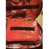 Nordstrom Zippered Make-Up Bag Multi Compartment Red Waterproof NWOT