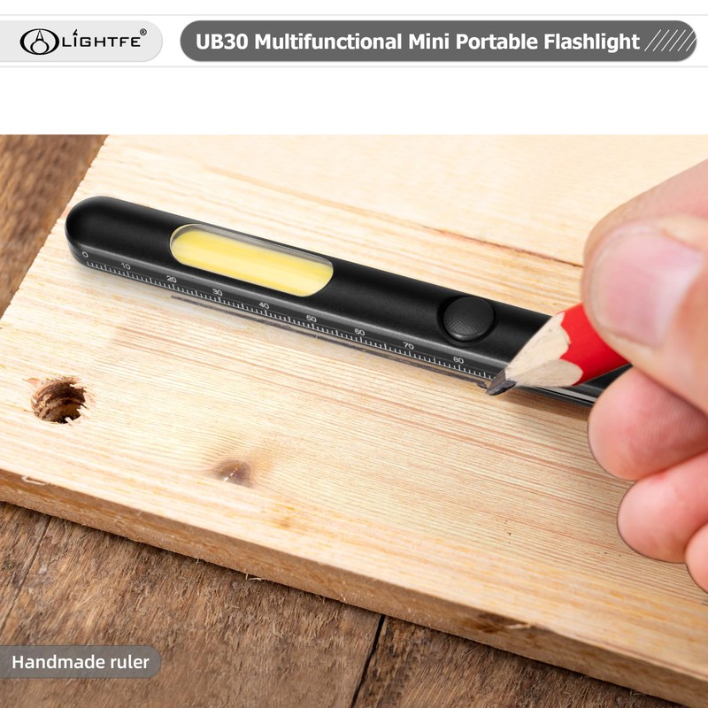 LIGHTFE Flashlight Pen Light UB30 4-in-1 Multi-Functional Dual-Head Rechargeable Aluminum