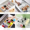 Qilinba 8 PACK Clear Stackable Drawer Organizer Bins, Plastic Organizer
