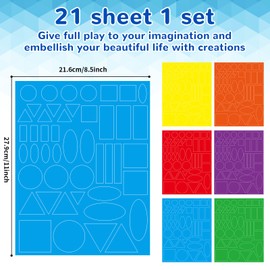 828 Shapes Math Pattern Play Craft Basic Shapes Circles Triangles Squares Ovals Creative Paper Shapes Art Pack Punch Out Geometric Shapes for in 3 Sizes 6 Primary Colors paper Card Stock