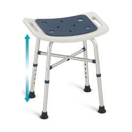 PELEGON Shower Chair for Inside Shower (350 lb) - Adjustable Height, Padded Seat, Shower Chair for Elderly and Disabled - Shower Chair for Adults, Tub Chairs for Bathtubs - Dark Blue