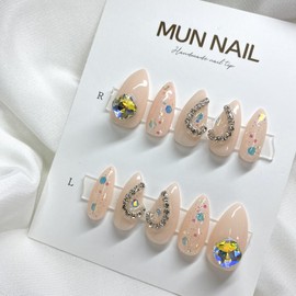 Heart Starlight Nail Tips - Round / 하트별빛 네일팁 - 라운드