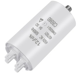 OFFCUP Motor Capacitor CBB60 Starting Capacitor 12μF 450V Capacitor 12μF 450V CBB60 Capacitor Plug Suitable for Electric Motors and Swimming Pool Pumps Electric Motor, 50/60Hz