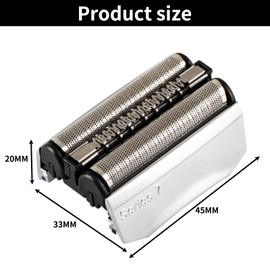 Elektrischer Rasierkopf für Braun Series 7, Scherkopf Ersatzköpfe, Elektrorasiererkopf Ersatzteil für Braun S7, Ersatzklingen Folienkopf Zubehör für Rasierapparate mit Rasierer Reinigungsbürste (70S)
