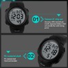 CakCity Mens Digital Waterproof Sports Watch LED Screen Large Face
