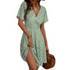 FENSACE Dresses for Women 2025 Casual Wrap V Neck Knee