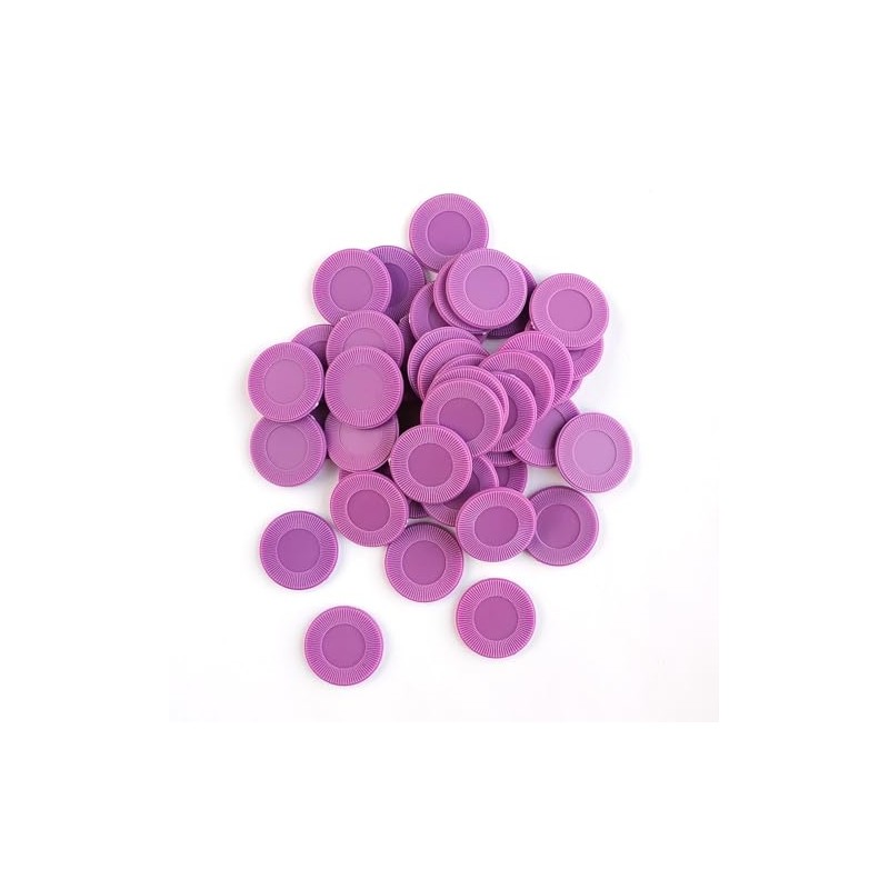 Fichas de Plastico Morado 100 Piezas