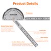 Smgda Protractor, 3.9 inches (10 cm) / 11.8 inches (10