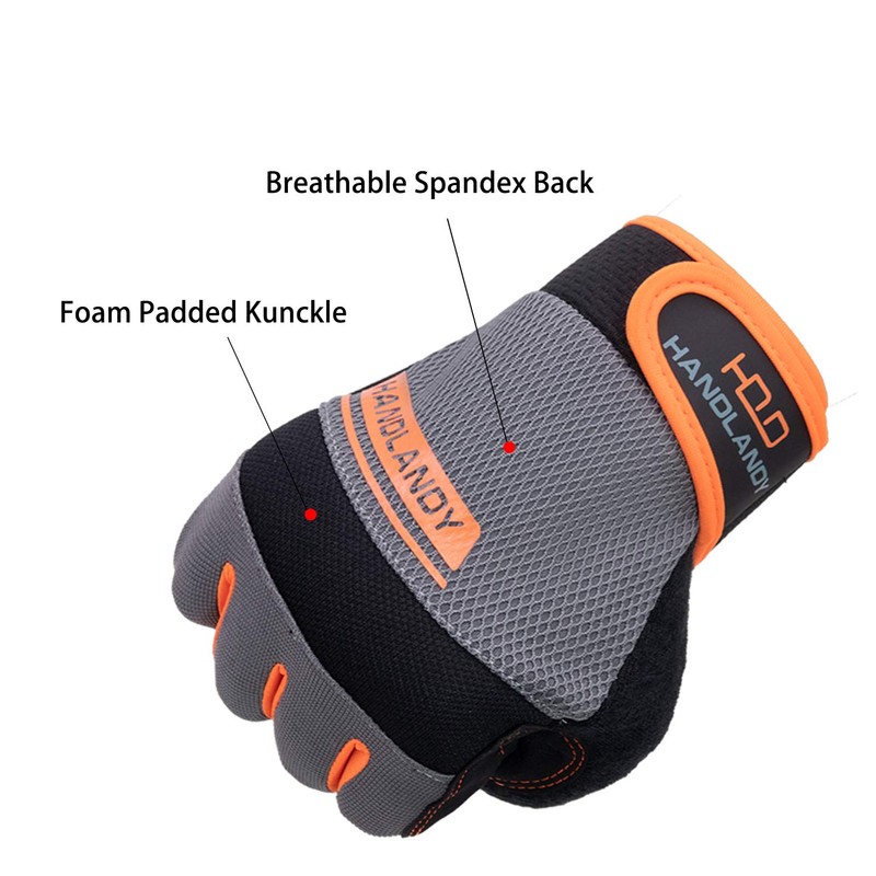 HANDLANDY Work Gloves Mens & Women, Utility Safety Mechanic Working