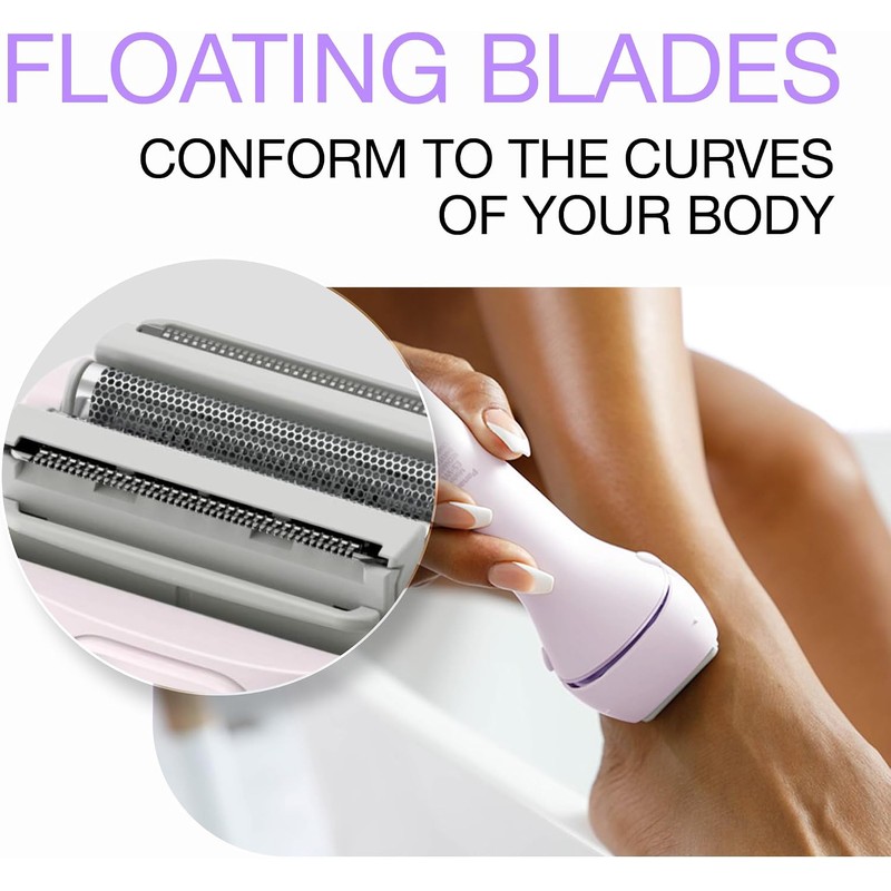 Panasonic Electric Shaver for Women, Cordless 4-Blade Shaver, Bikini Attachment,