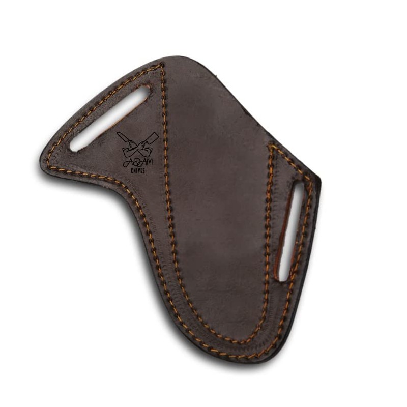 ADAM KNIVES Leather Knife Sheath For Belt - Slanted Pancake