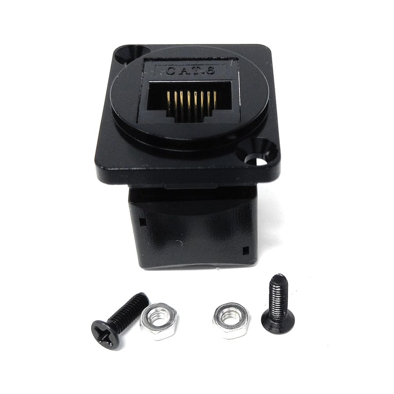 Cat6 RJ45 D-Series Chassis Mount Insert, IDC Punch Down Style