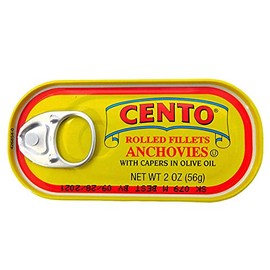 Cento - Rolled Fillets Of Anchovies With Capers In Olive Oil, (10)- 2 Oz. Tins