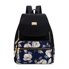 FOLOVEYA Backpack Womens Fashion Daypack Anti Theft Waterproof Backpacks Printed Design Multi Pocket Bag Casual Daypack for Work College Travel Shopping Large Polyester Backpack Pink