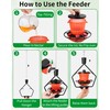 Gomazonle Retractable Hummingbird Feeder, 19oz Top-Fill Wide Mouth with Height