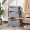 YheenLf 1 Pack Storage Box with Lid, Foldable Fabric Box