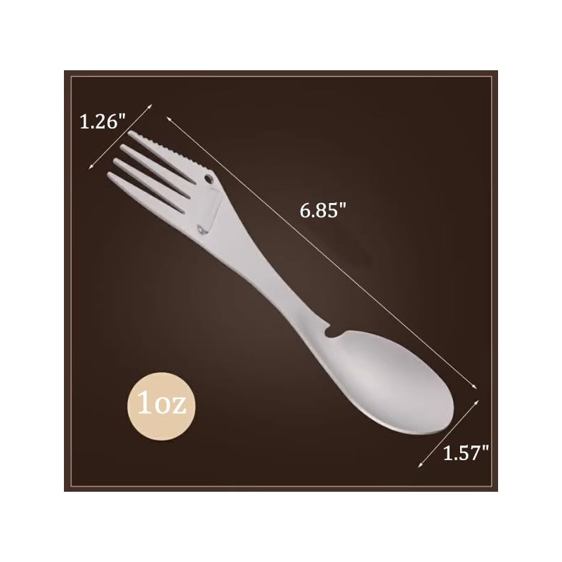 Titanium Spork,Spoon Fork Bottle Opener Outdoor Backpacking Camping Utensil