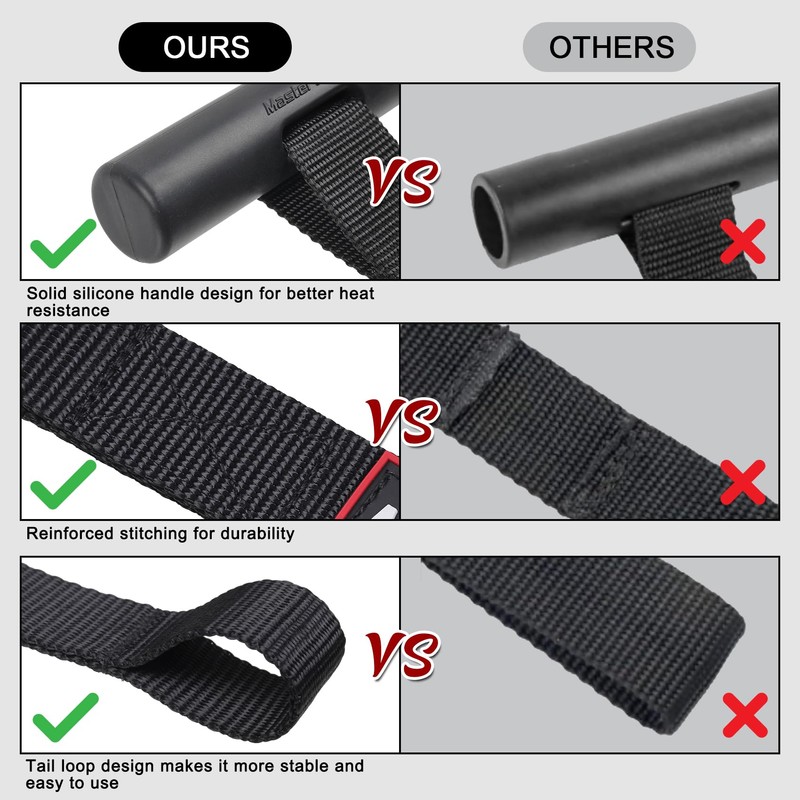 Masterwise 2 PCS Kayak Tie Down Straps with Reflective Stripe