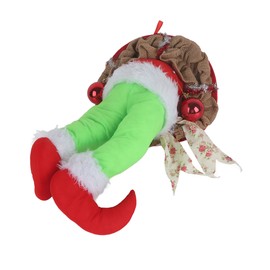 Green Film Character Thief Christmas Plush Wreath Funny Christmas Door Wreath Christmas Window Door Yard Decorations