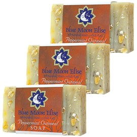 Blue Moon Elise Jabones Naturales De Avena Y Menta, Perfumados Con Aceites Esenciales Premium, Hechos Mano En Ee. Uu., Hidratantes Y Terapéuticos...  
