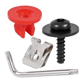 20 Set T30 Engine Splash Shield Guard Undertray Cover Screws Bolt Nut Clip Kit Compatible with Ford Focus Fusion Escape Explorer C-Max Transit Connect Lincoln MKC with T30 Screwdriver (20)