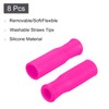 uxcell 8pcs Silicone Straw Tips, Metal Straw Covers, Soft Reusable