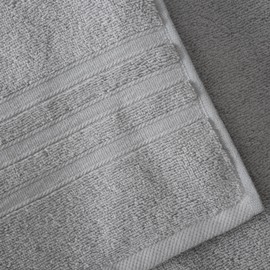 Catherine Lansfield Zero Twist Soft & Absorbent Cotton Bath Sheet Silver Grey