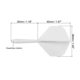 PATIKIL 12 Piece Integrated Dart Shaft and Flight Lightweight Plastic Dart Flight Set, White