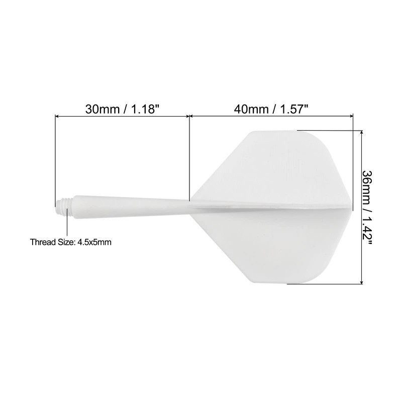PATIKIL 12 Piece Integrated Dart Shaft and Flight Lightweight Plastic