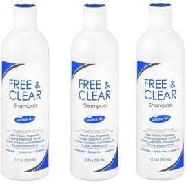 Free & Clear Sensitive Skin Shampoo 12oz (3 Pack)
