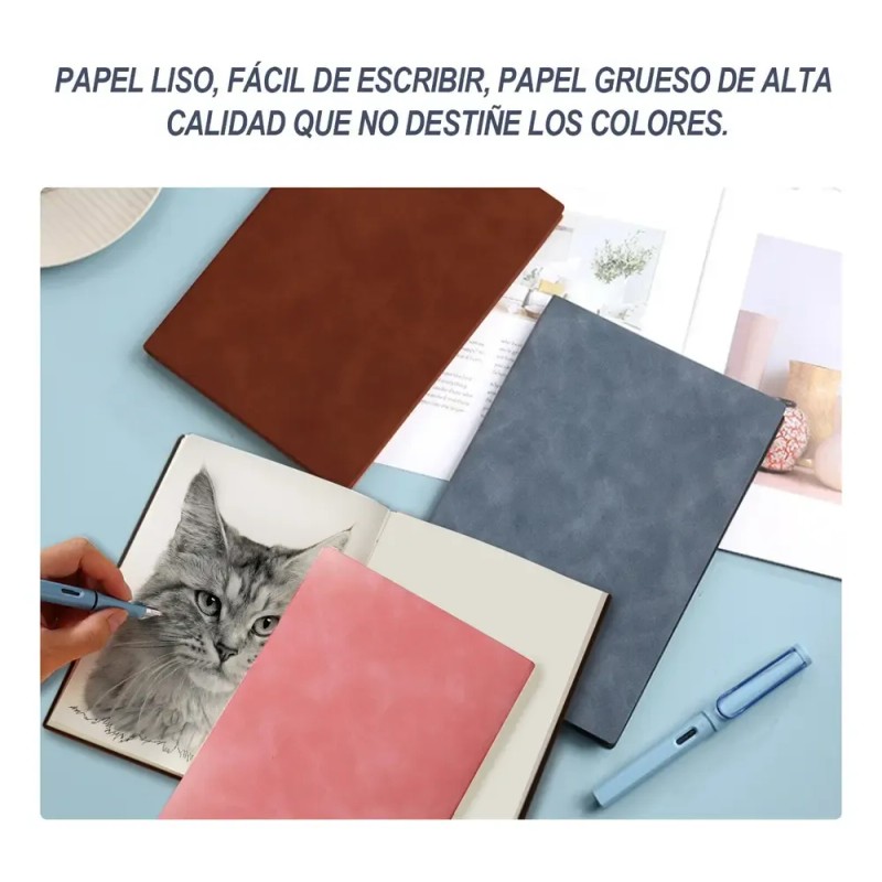 Y 4pcs Cuaderno A5 De Boceto Y Dibujo 200 Páginas
