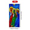 HOMETITUTE Three Wise Blue Religious Privacy Window Cling 17.7x39.3 PVC