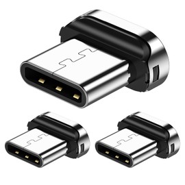[3-Pack] Kuulaa Magnetic Connector for Micro Products, Magnetic Tips Head Compatible with Andriod Procucts (Type-C Tips)