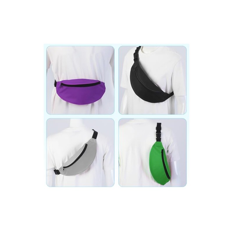 PATIKIL 80s Riñonera para Mujer, 2 Paquete Ajustable Riñonera Bolso